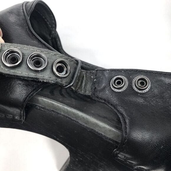 Dansko RYDER Black Leather Studded Heeled Platform Clogs - Picture 12 of 16